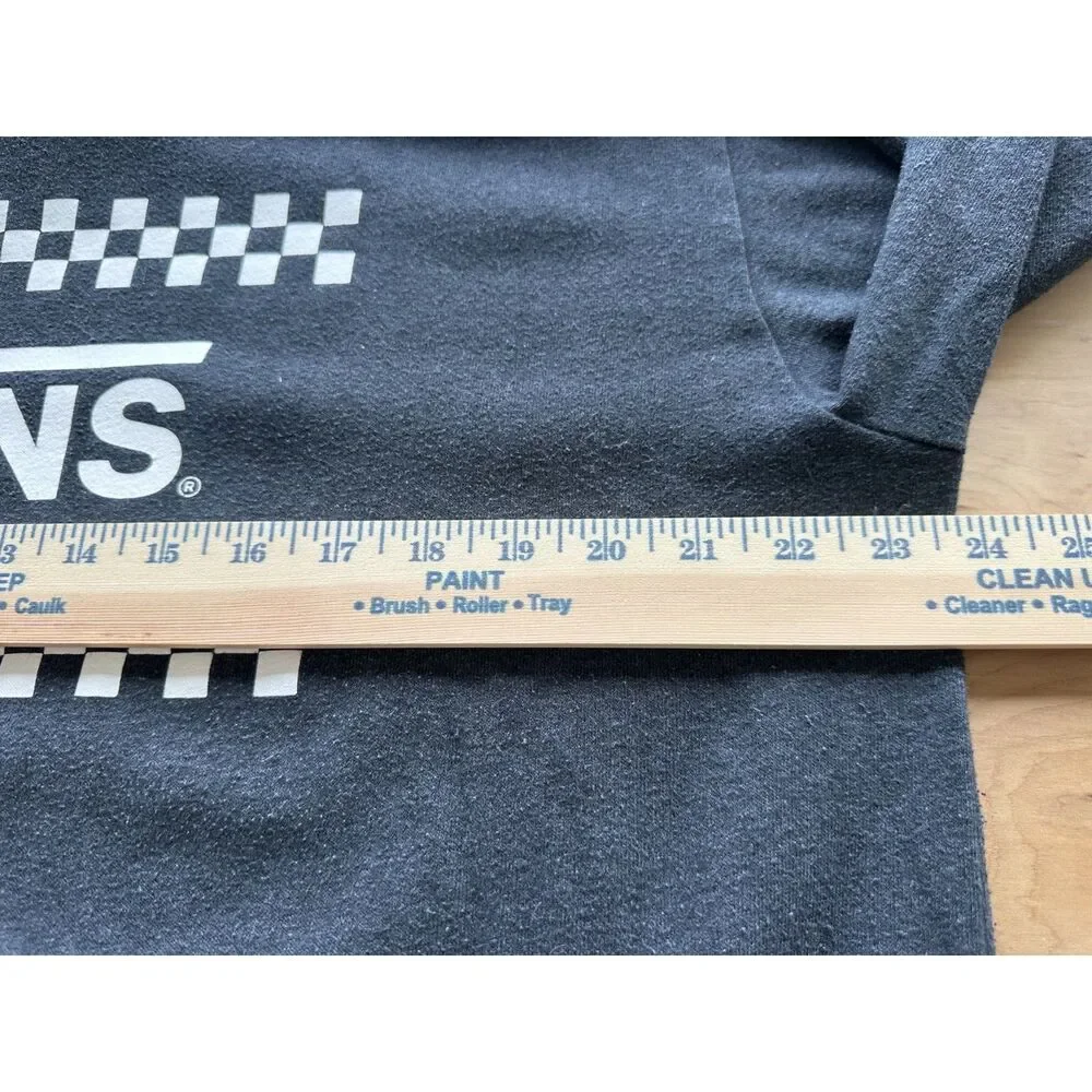 Vans XL Checkerboard Logo Crewneck Sweatshirt Charcoal Gray